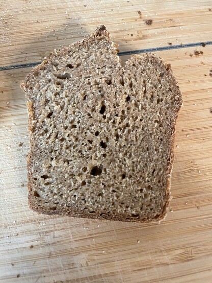 A slice of home made #WholeGrainBread.