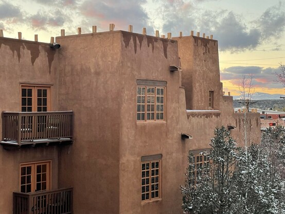 Adobe buildings Santa Fe , NM