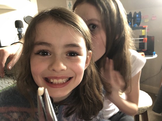 Girl with tooth