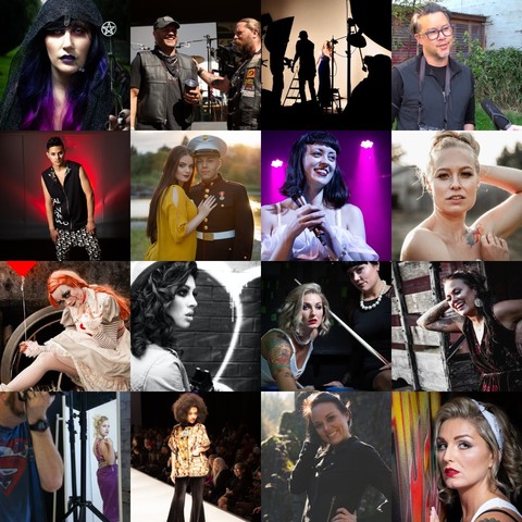 collage of event, editorial, bts, and portrait photography from 2019