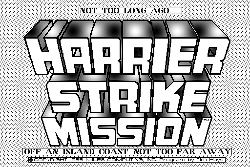 title screenshot from "Harrier Strike Mission"