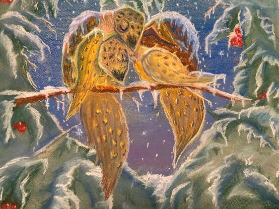 Two turtle doves by Nate Fergason