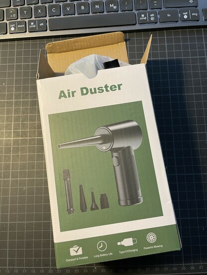 Verpackung des Air Duster