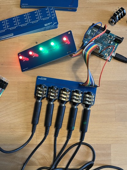 electronics, cables and LED