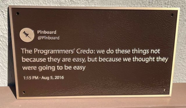 The programmer's credo