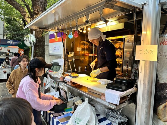 Rotisserie Chicken Food stall in Daikanyama