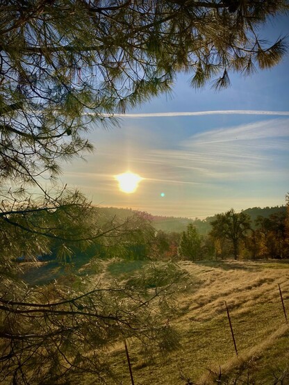 Sunset over the hills