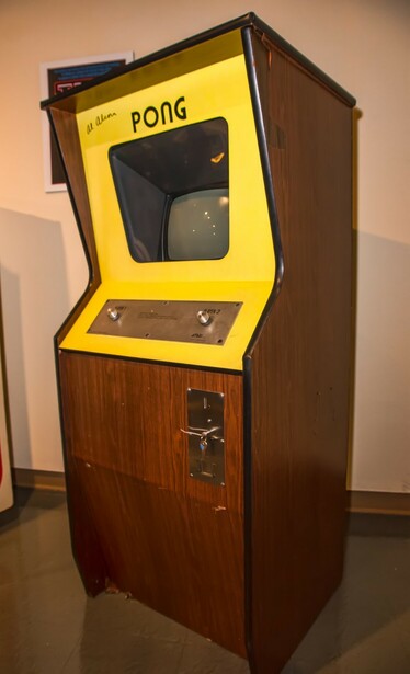 Original Pong arcade machine.