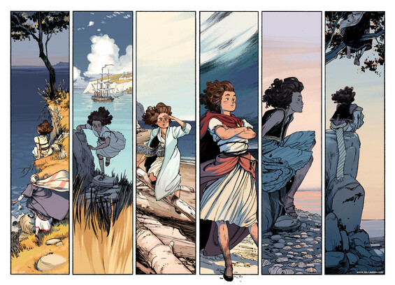 process artwork - completed comics page