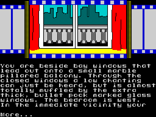 Screenshot of Ronnie Goes to Hollywood on the ZX Spectrum with the Millionaire art-deco font