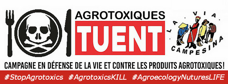 #3Dec Journée mondiale sans pesticides, commémorant le drame de Bhopal (Inde) en 1984 où s'est déroulée l’une des pires catastrophes  industrielles de l’histoire.

L’agroécologie paysanne est notre réponse aux destructions causées par le système alimentaire industriel.

https://viacampesina.org/fr/lagroecologie-paysanne-est-la-reponse-des-populations-a-la-destruction-causee-par-le-systeme-alimentaire-industriel

Il est possible de produire des aliments sans substances agrotoxiques ! 

https://viacampesina.org/fr/il-est-possible-de-produire-des-aliments-sans-substances-agrotoxiques-lagroecologie-paysanne-est-la-solution

L’agroécologie paysanne est la solution !

#StopAgrotoxics 
#AgrotoxicsKILL 
#AgroecologyNuturesLIFE   
