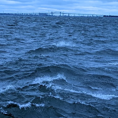 Rough water, Hamilton harbour 