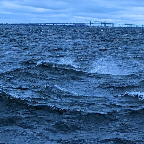 Rough water, Hamilton harbour 