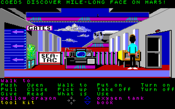 Screenshot of Zak McKraken on the Amiga using The Tatung Einstein font