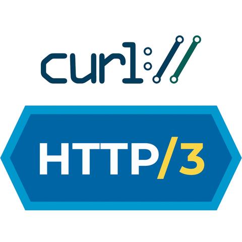 the curl and HTTP/3 logos