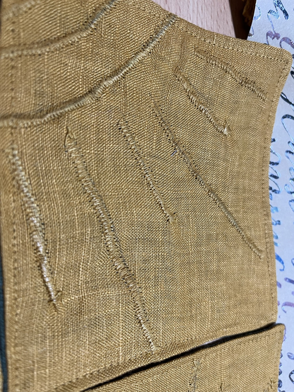 Sun rays on mustard linen