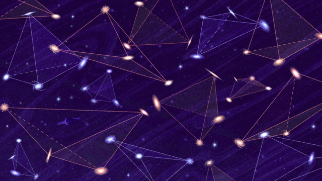 When researchers counted tetrahedra whose side-lengths increase in the clockwise and counterclockwise directions, they found a surprising imbalance. Credit image: Myriam Wares for Quanta Magazine