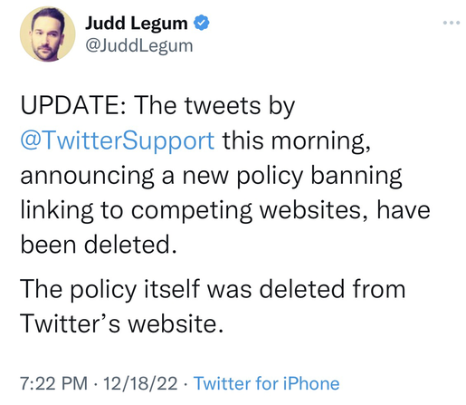 Screenshot showing it was deleted 