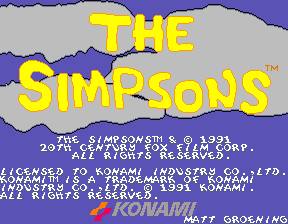 Screenshot of Simpsons arcade game