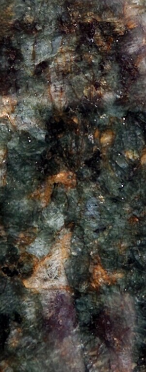 Colorful "Ubatuba granite" countertop. 