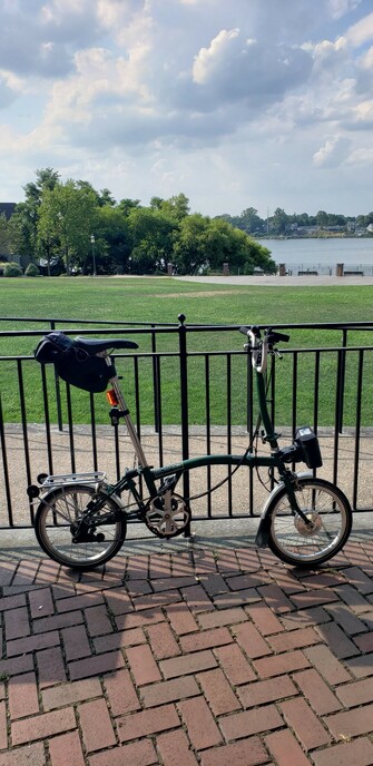 #Brompton #Bicycle with #Swytch conversion #RiversideParkNJ