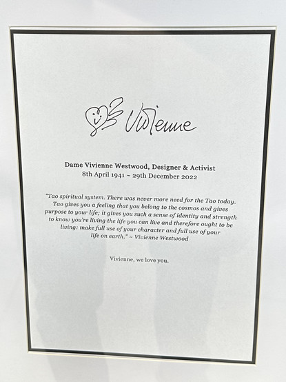A quote from Dame Vivienne Westwood