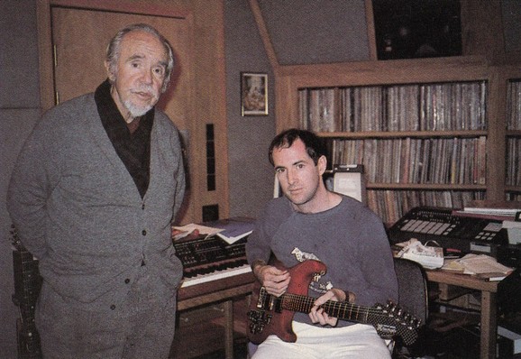 Conlin Nancarrow and Henry Kaiser
in front of Kaiser's Synclavier Digital Audio System
1987