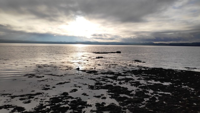 Sea with reflections of the sun