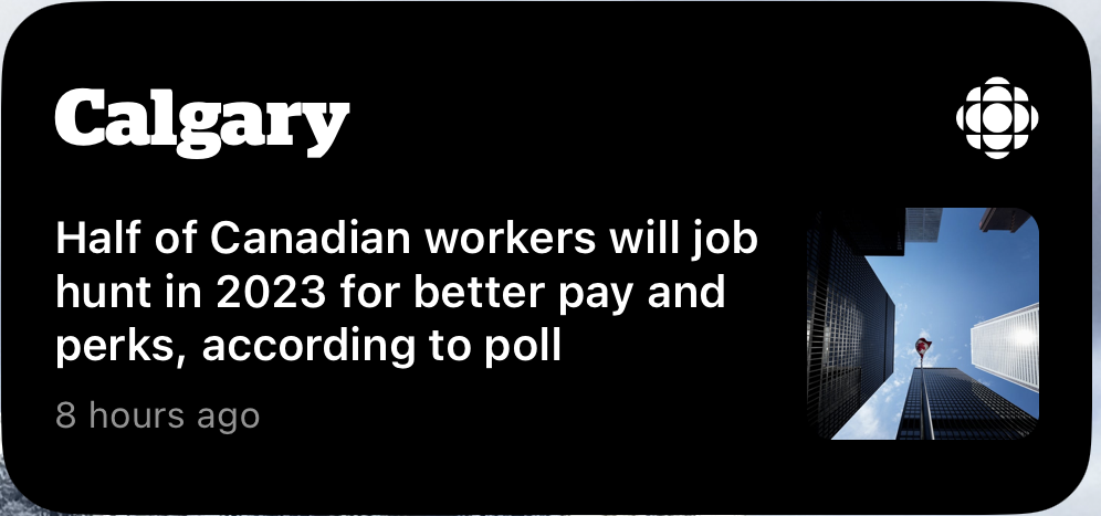 Half of Canadian workers will job hunt in 2023 for better pay and perks, according to poll
