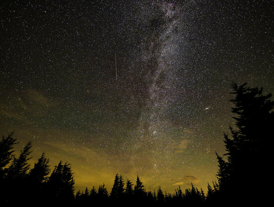 NASA image of the Perseid meteors in the night sky. The Perseids are debris remnants of Comet Swift-Tuttle, which takes 133 years to orbit the Sun once. The meteors often leave long “wakes” of light and color behind them as they streak through Earth's atmosphere. They’re also known for their fireballs, which are larger explosions of light and color that can persist longer than an average meteor streak.

This photo was taken Wednesday, Aug. 11, 2021, in Spruce Knob, West Virginia.

Image credit: NASA/Bill Ingalls