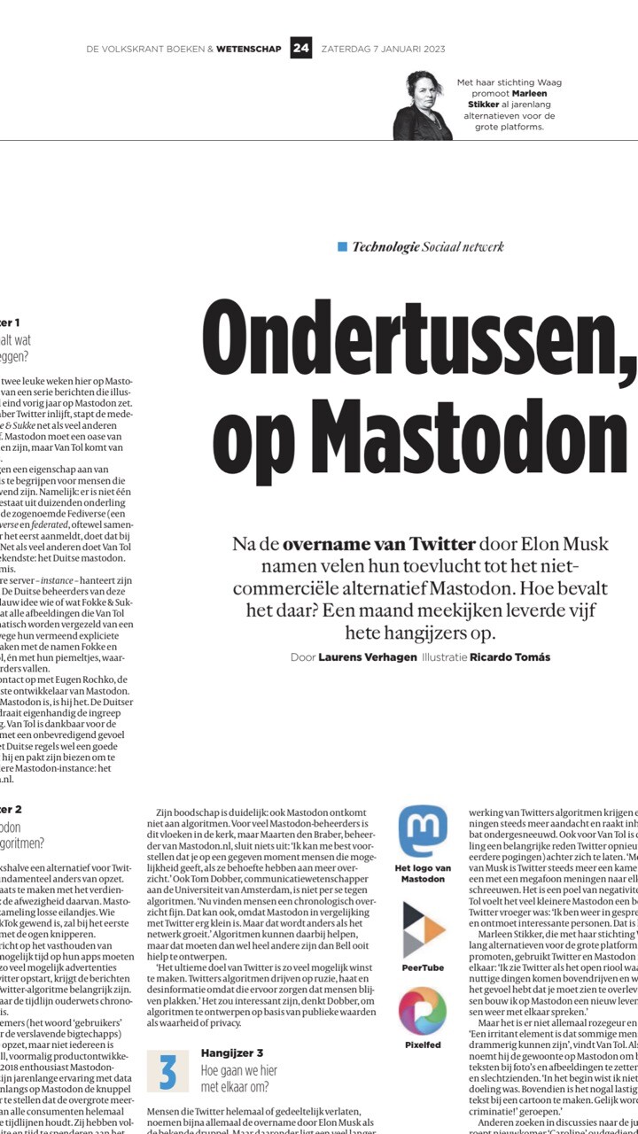 Media coverage about Mastodon