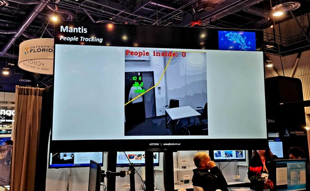A screen showing a product for tracking people
