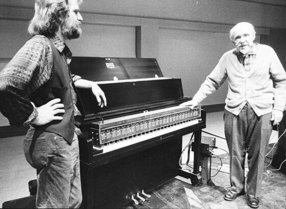 Trimpin and Conlon Nancarrow.
Photo by John Fago