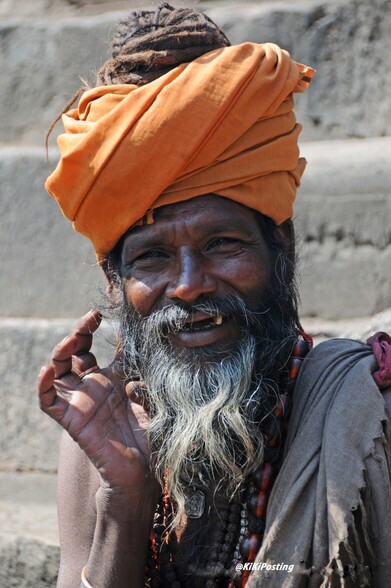 Close up of a sadhu from India. 