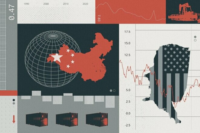 La planète économique ne tourne plus rond © Illustration Simon Toupet / Mediapart