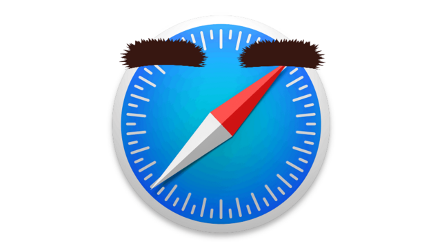 Safari icon with eye brows
---
eyebrows by Aleksandr Vector from Noun Project