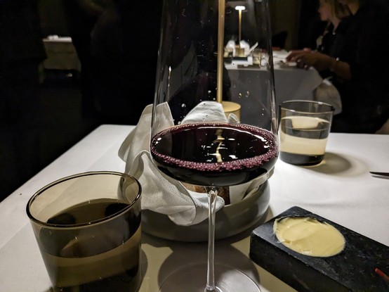 Red wine in the glass