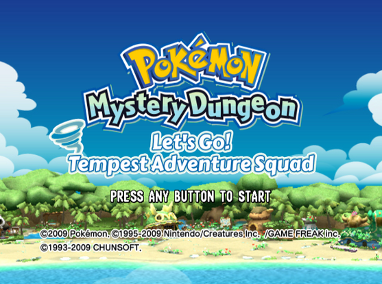 Pokémon Mystery Dungeon - Tempest  Adventure Squad Eng title.