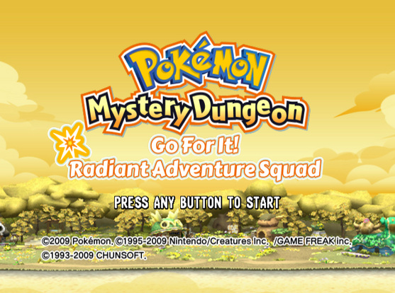Pokémon Mystery Dungeon - Radiant  Adventure Squad Eng title