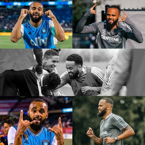 Five pictures of the late Charlotte FC defender Anton Walkes, Courtesy Charlotte FC