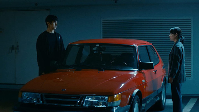 Hidetoshi Nishijima and Tôko Miura in the award winning film 'Drive My Car' (2021) directed by Ryûsuke Hamaguchi along with a beautiful 1987 SAAB 900 turbo Gen. 1