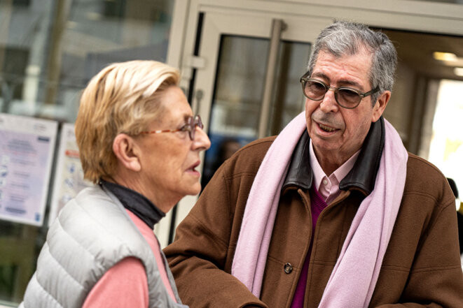 Isabelle et Patrick Balkany à Levallois-Perret, le 15 mars 2020. © Photo Florent Bardos / Abaca