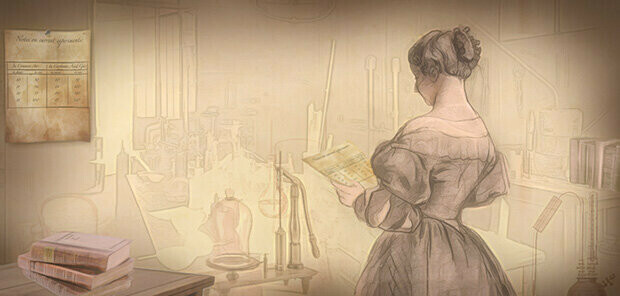 Drawing of Eunice Newton Foote by Carlyn Iverson. Credit: NOAA Climate.gov. 

Foote's experiments with atmospheric gases and her insights about past climate were overlooked for more than a century.  