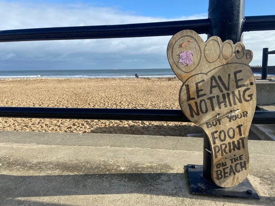 Leave nothing but footprints placard