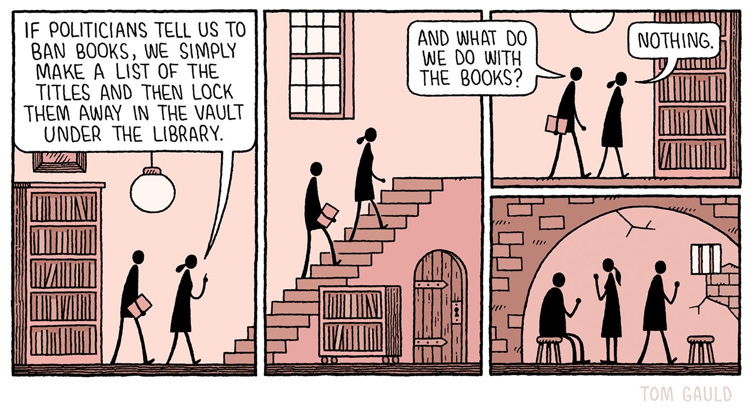 Attached: 1 image #TomGauld on what to do with #banned #books [Source: http...