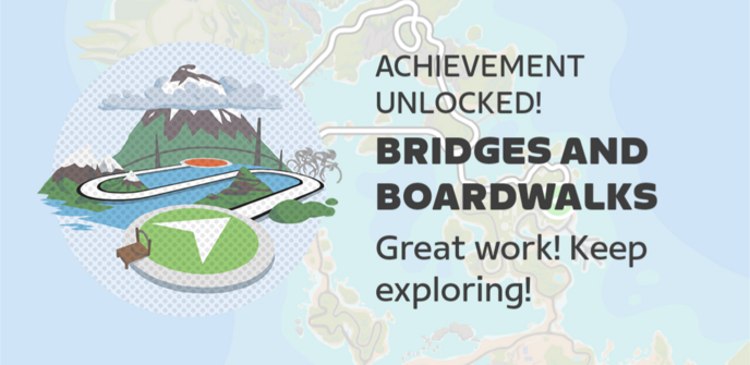 Zwift route badge Bridges and Boardwalks