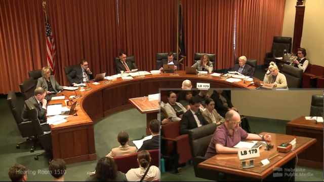 Aaron Aupperle of Lincoln testified today in #Nebraska for legislation to ban conversion therapy.
