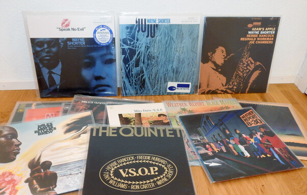 A selection of Wayne Shorter solo and collaboration albums.