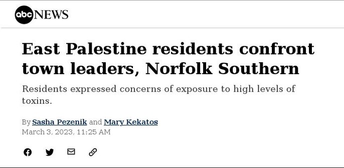 Residents face town leaders
Headlines ABC News 2023 March.03