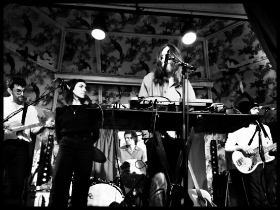 Will Sheff, Julie Odell and band play some songs together on stage at Manchester's Deaf Institute.
